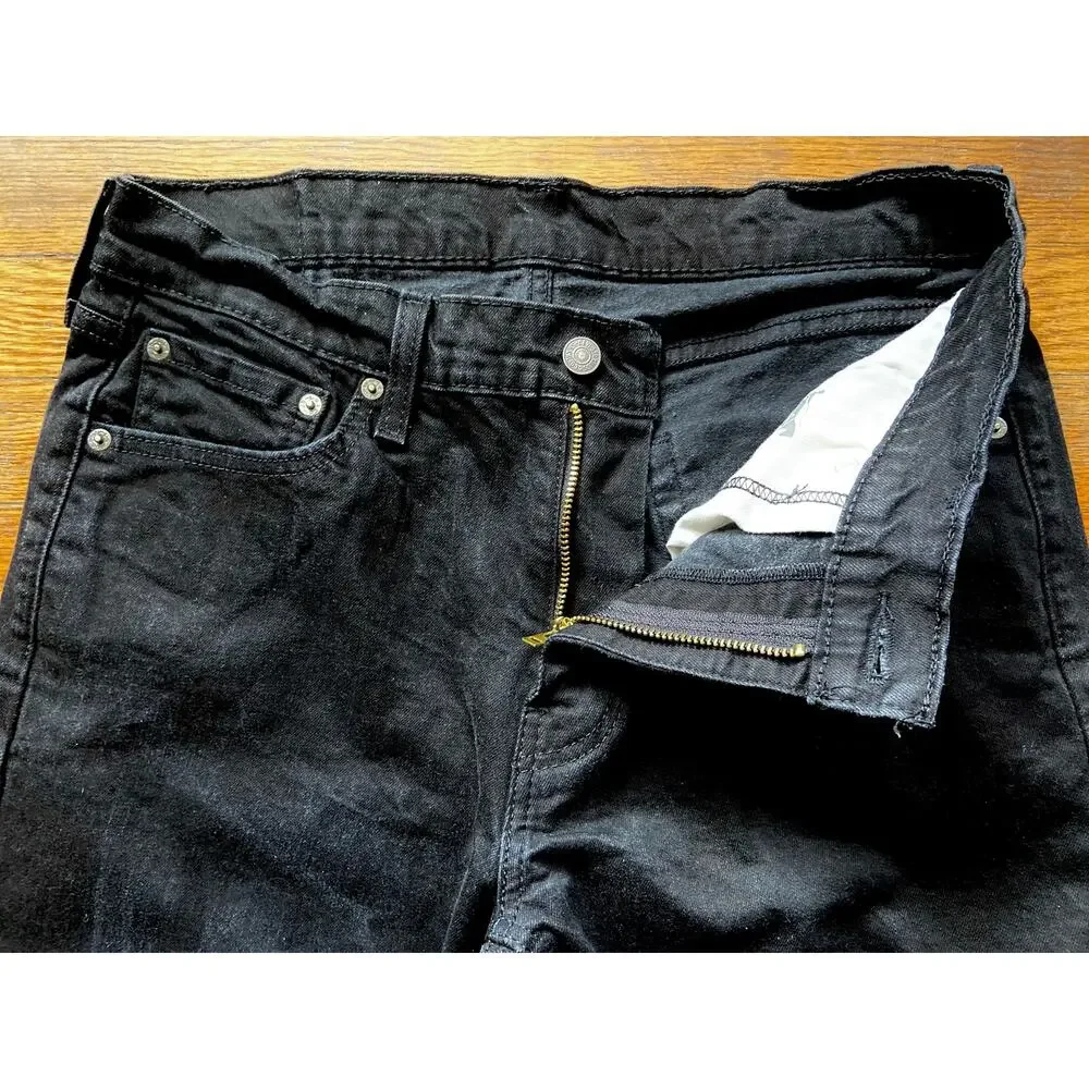 LEVI'S 541 Black Straight-Fit Flex Jeans Mens sz 32x30